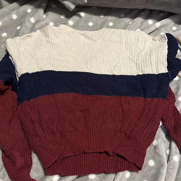 Garage cropped stripe shaker knit sweater - Picture 4 of 4
